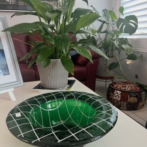 Glass green bowl